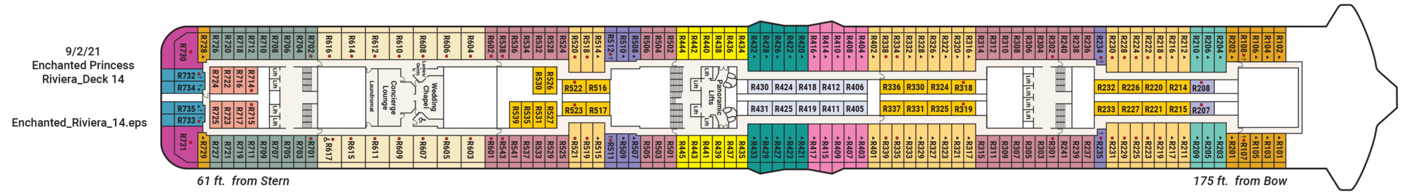 Deck 14 - Riviera plan